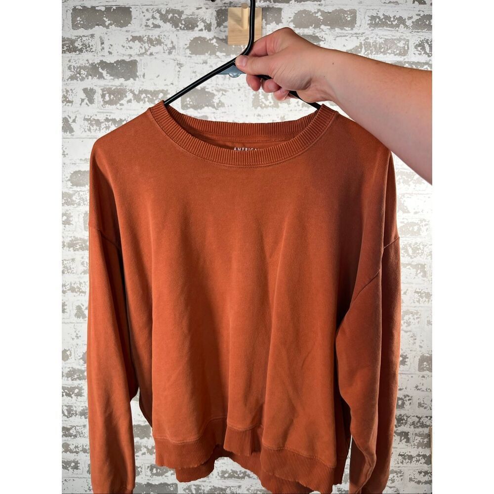 American Eagle | women burnt orange cropped crew neck